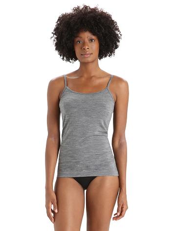 Gritstone Heather Icebreaker Merino Siren Cami Singlet Women's Underwear | AU 1697OKIR